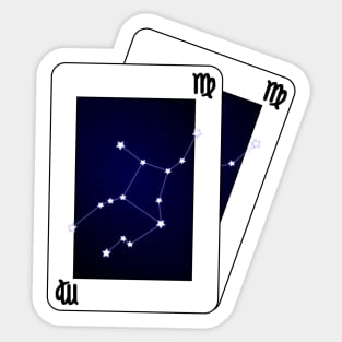 Virgo Zodiac Sign Card Sticker